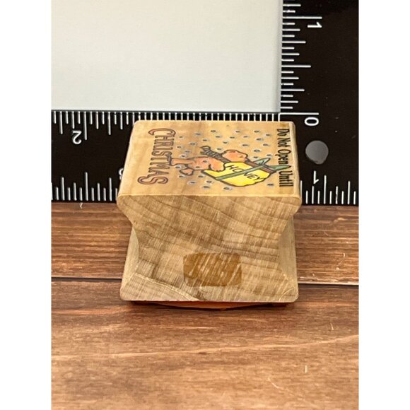 1988 Christmas Rubber Stamp Do Not Open Until Christmas HOLIDAY HONEY BEAR 641E - Picture 5 of 5